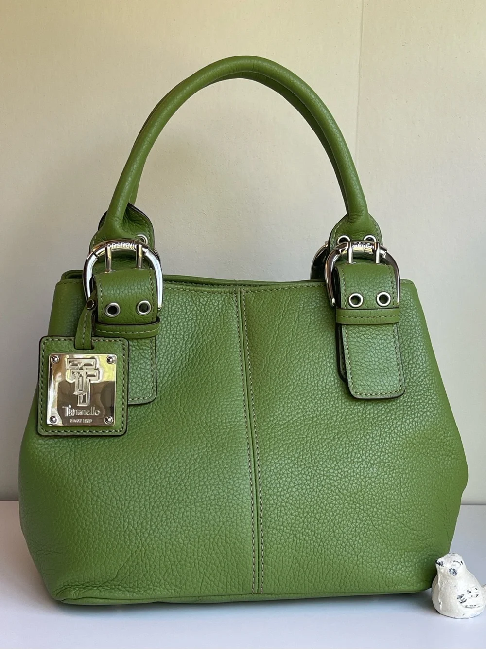 Tignanello Green Genuine Leather Handbag